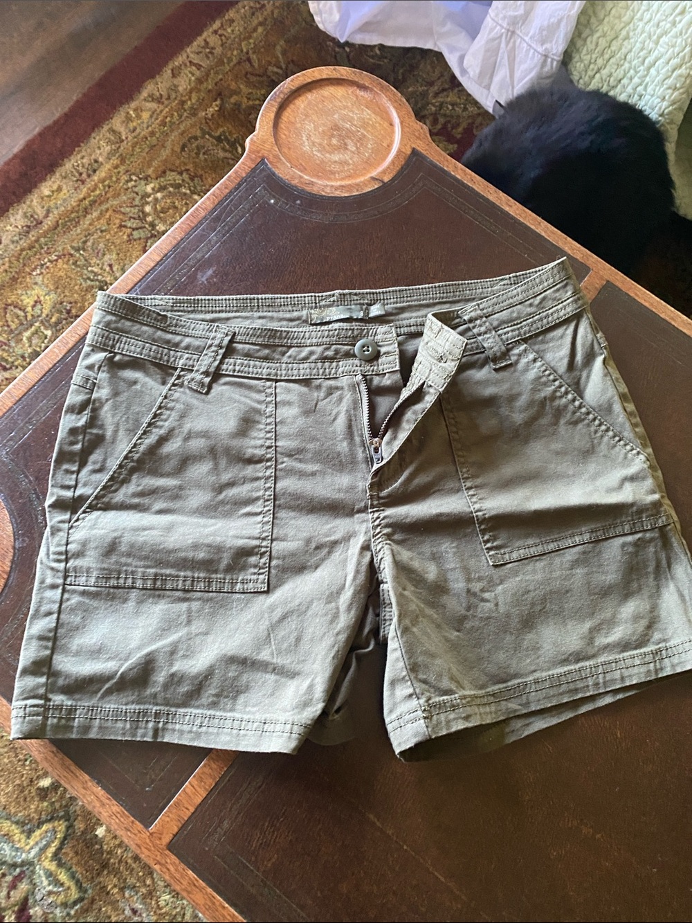 Prana Olive Green Utility Shorts